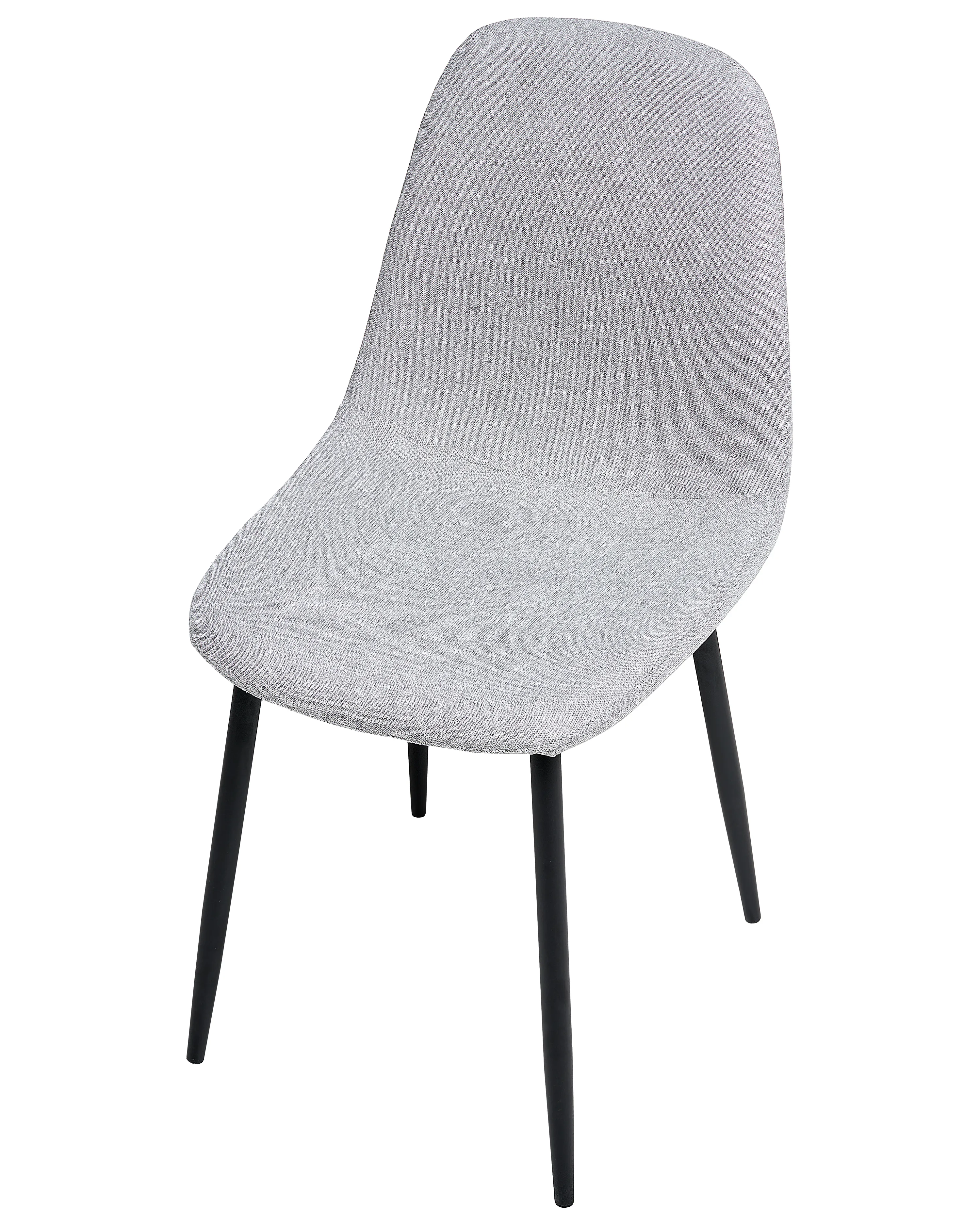 Set van 4 eetkamerstoelen CRANDALL Stof Lichtgrijs