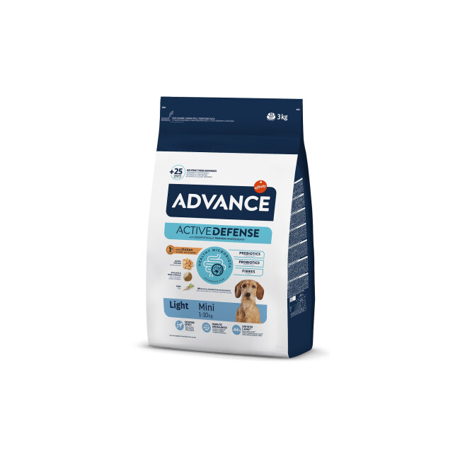 Croquettes Advance Mini Light pour chiens