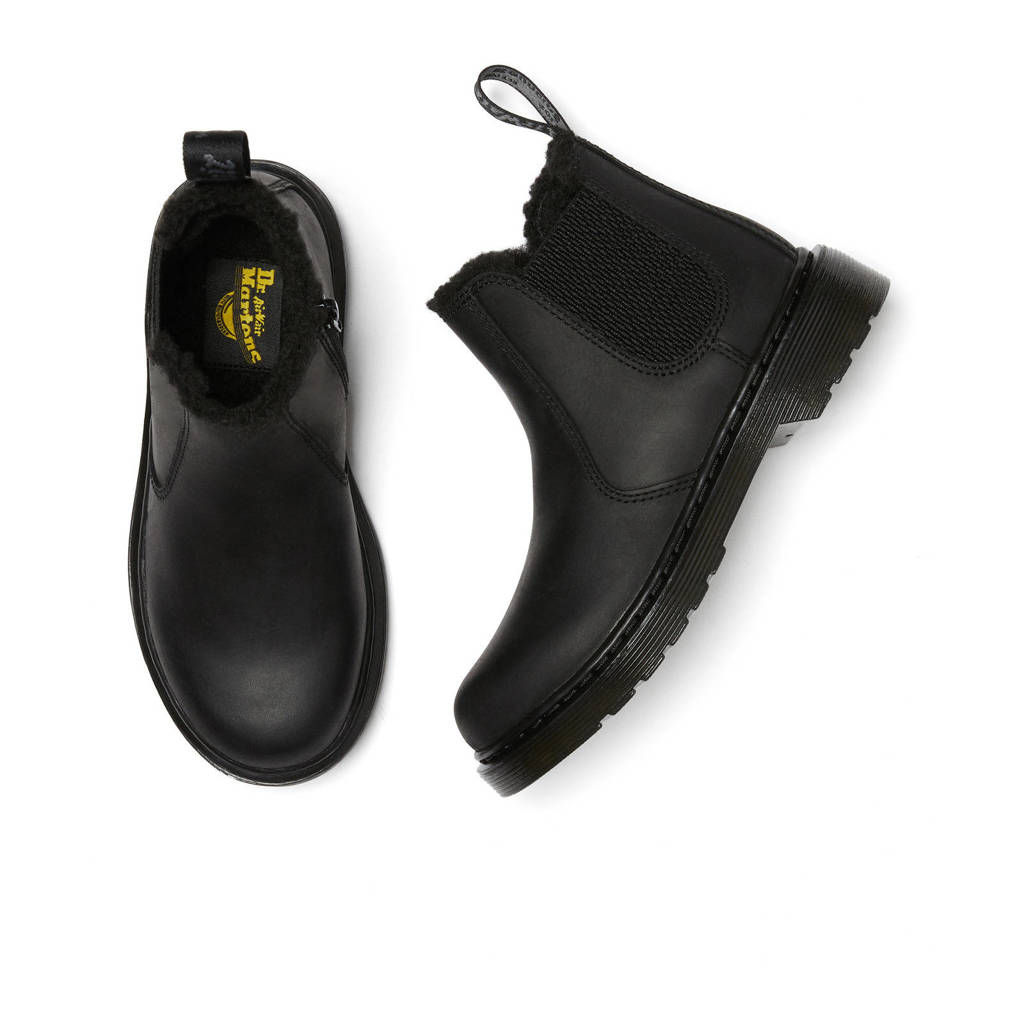 Dr. Martens 2976 Leonore Monogevoerde leren enkelboots zwart