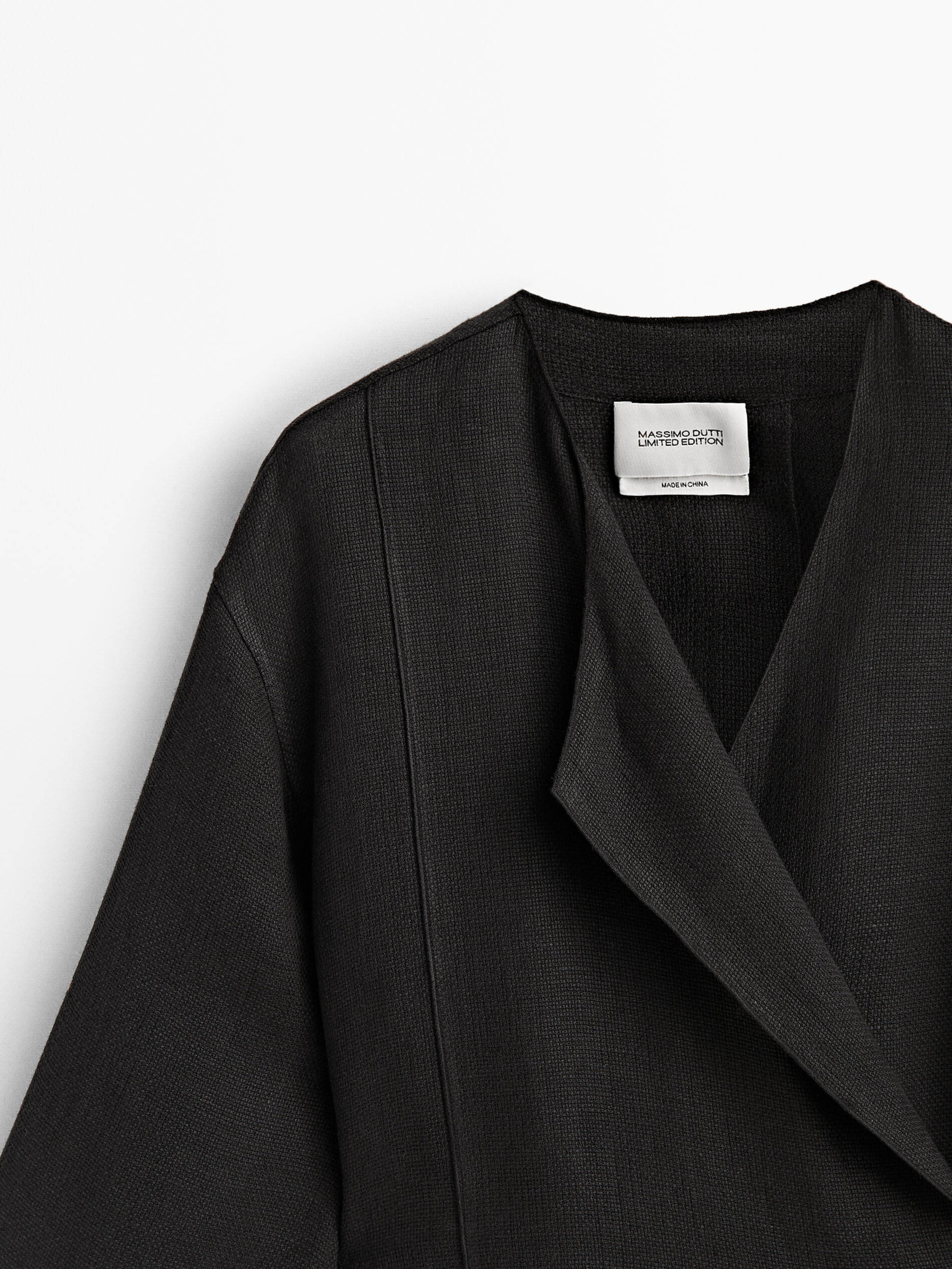 Blusão kimono lino Edição Limitada - NEGRO