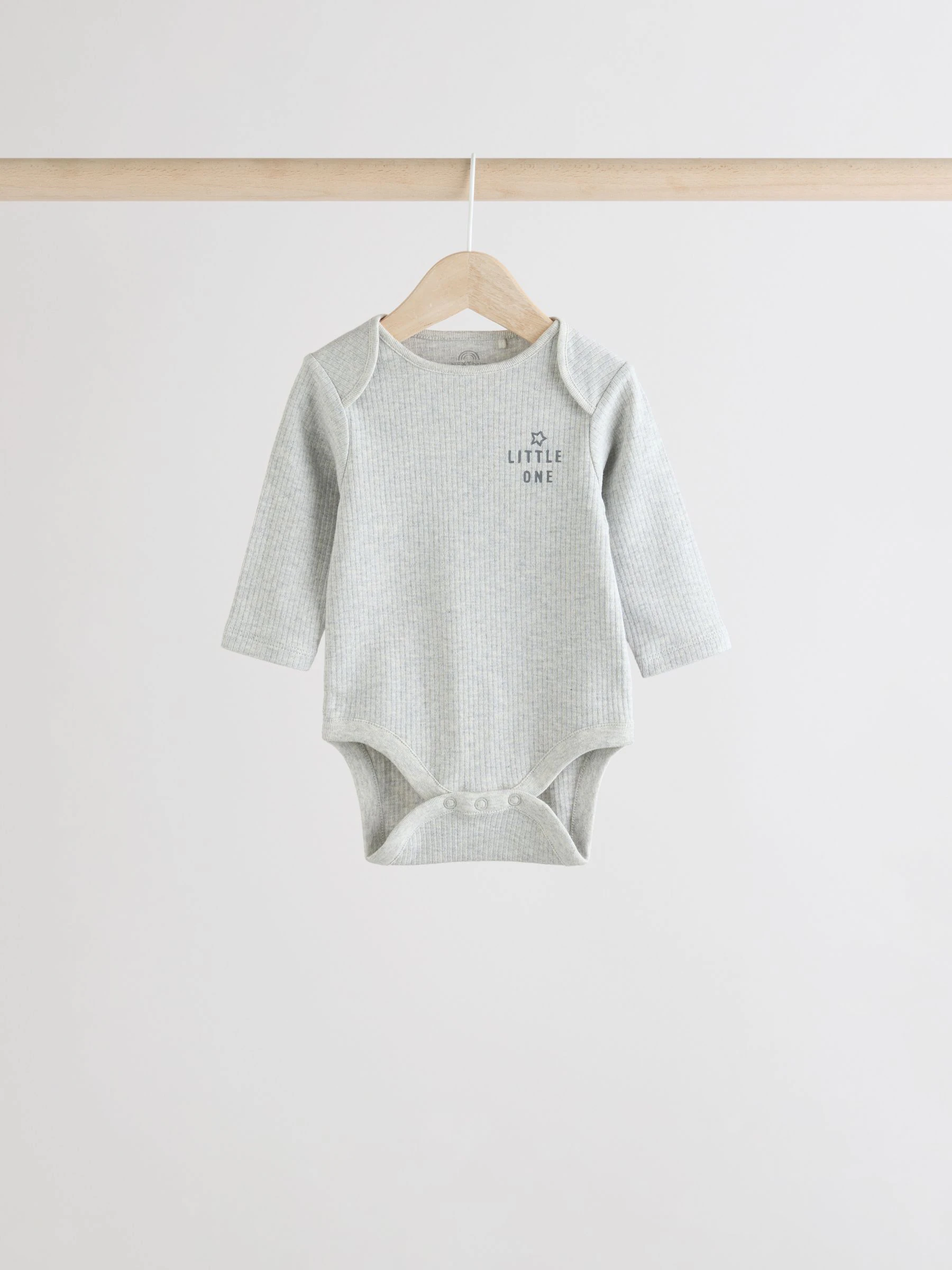Monochroom - Set van 3 rompers met lange mouwen