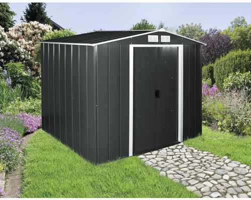 Metalen gereedschapsschuur tepro Eco 8x6, 262 x 182,1 cm antraciet