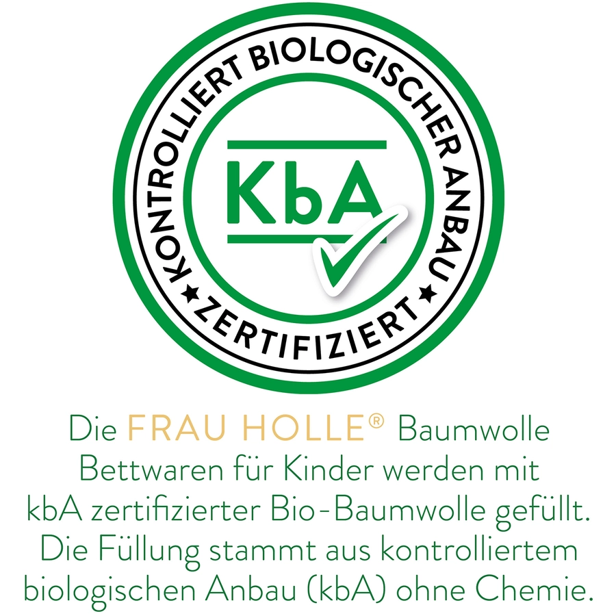 Frau Holle Kinder Kopfkissen - 100% Baumwolle (BIO) Naturweiß