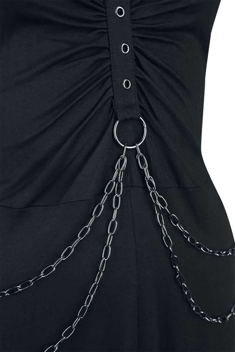 Short Dress With Chains | Gothicana by EMP Robe courte