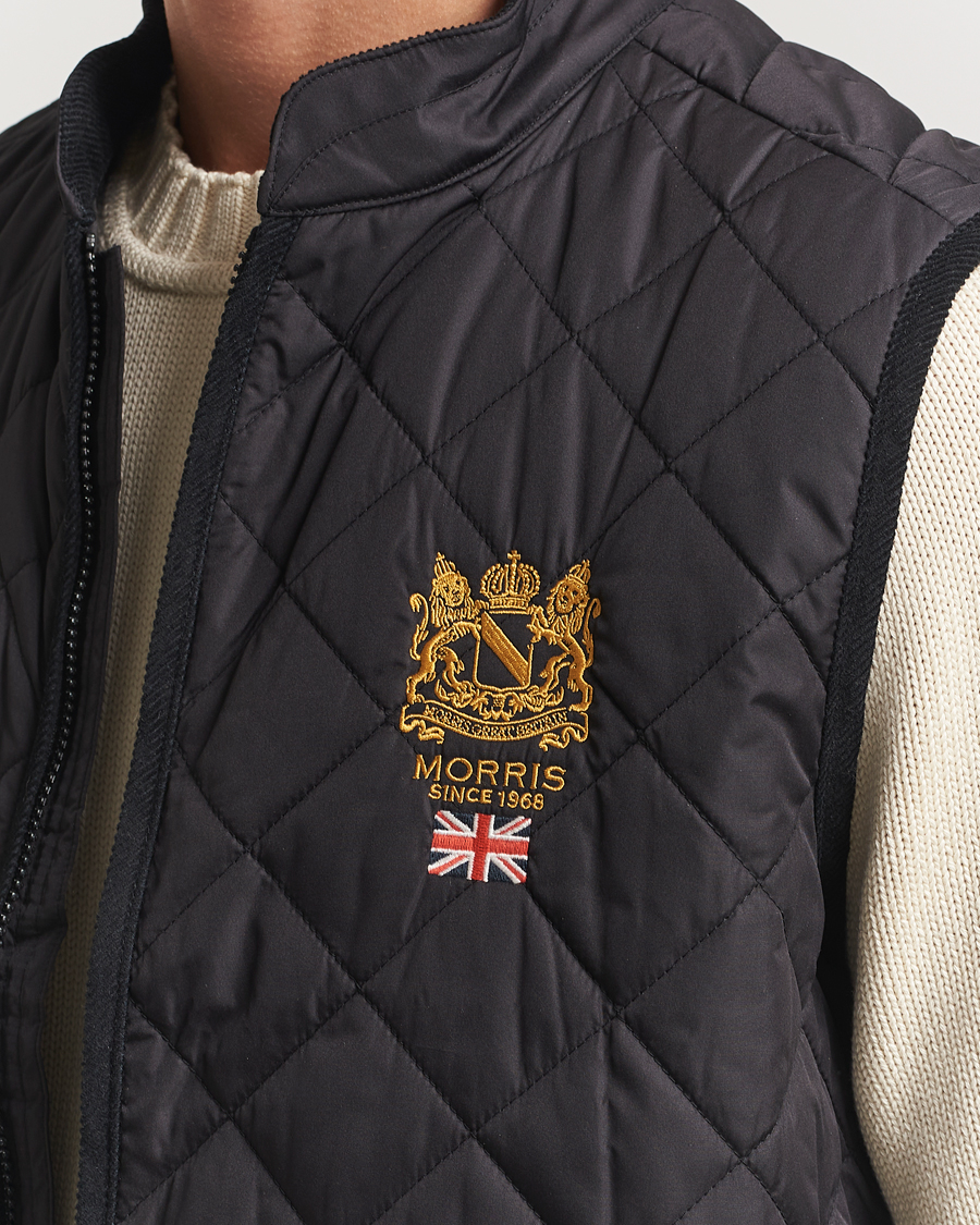 Morris Trenton Quilted Vest Black