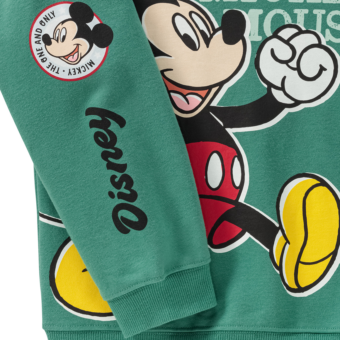 Topolino Micky Maus Sweatshirt mit großem Print grün
