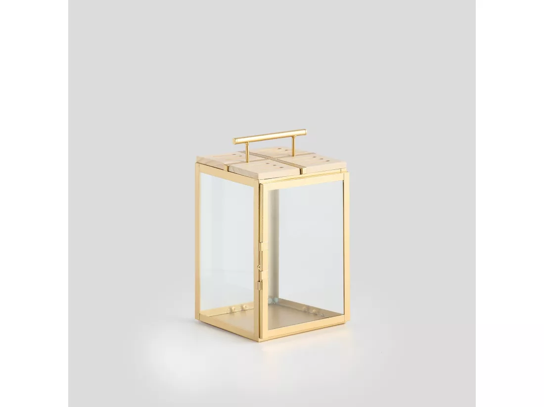 Lanterne Mirt Or Moyen 30 x 18 x 17