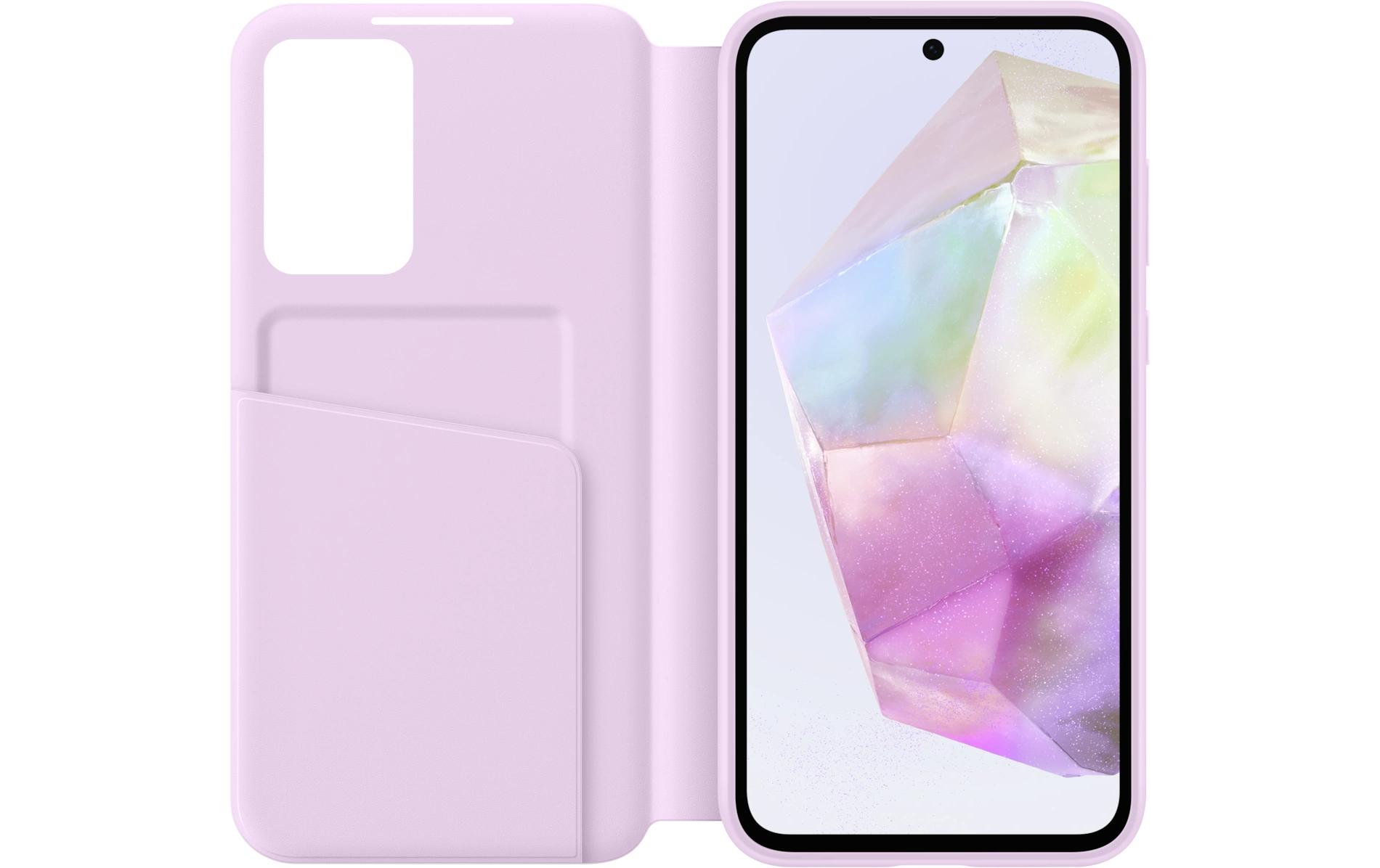 Book Cover Smart View Galaxy A35 5G LavenderSchutzhülle mit Sichtfenster für das Samsung Galaxy A35 5G