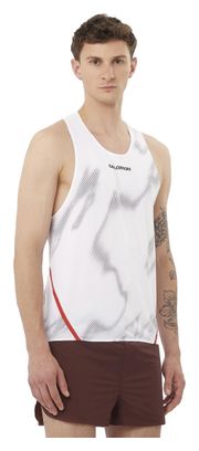 Débardeur Salomon S/Lab Speed Blanc/Rouge Homme
