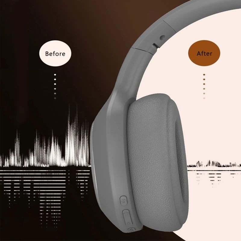 HOMTEC - USB oplaadbare Bluetooth-hoofdtelefoon met actieve ruisonderdrukking