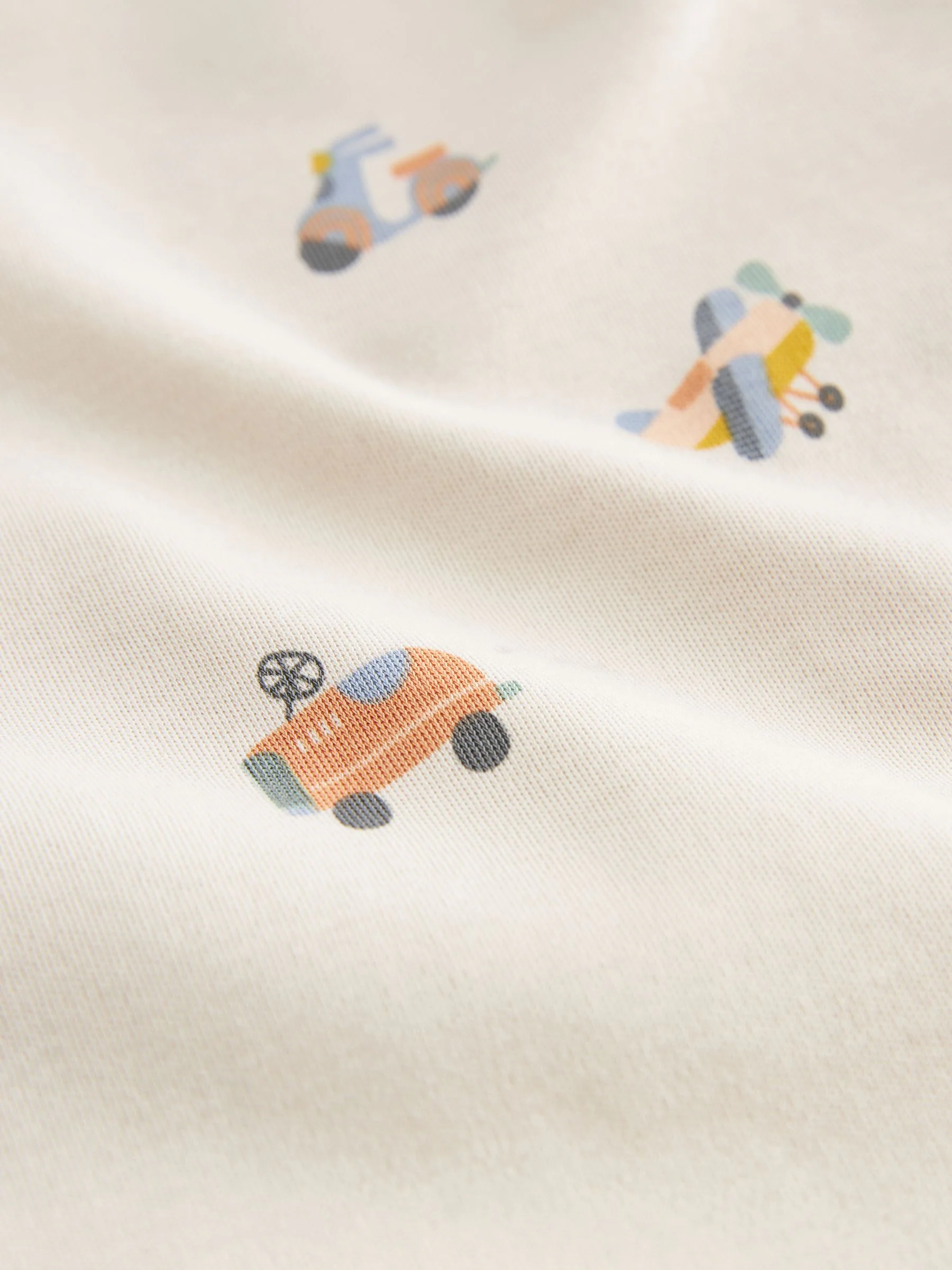 Groen/blauw transport - Mini Knusse Pyjama's 3 Set (9mnd-10jr)