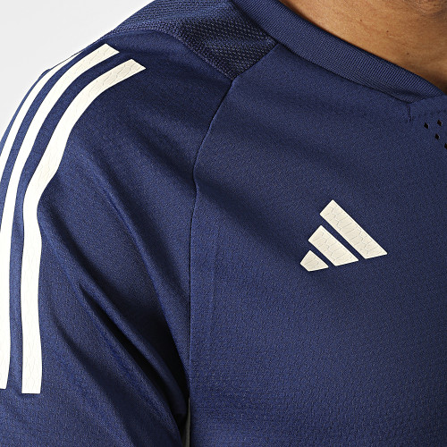 Maillot De Foot A Bandes FIGC Pro HS9845 Bleu Marine