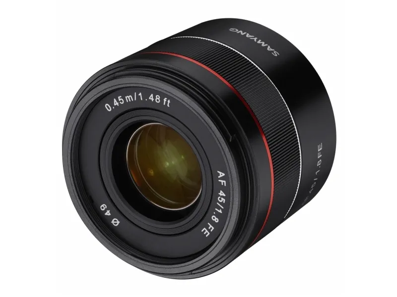 Samyang AF - Objektiv - 45 mm - f/1.8 FE - Sony E-mount - for Sony Cinema Line; a VLOGCAM; a1; a1 II; a6700; a7 IV; a7C; a7C II; a7CR; a7R V; a9 III
