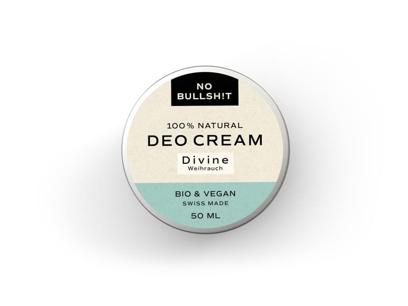 NO BULLSH!T Deo Cream Divine 50 ml Natürliche, vegane Deo Cream ohne Aluminiumsalze, ohne künstliche Duft- und Farbstoffe