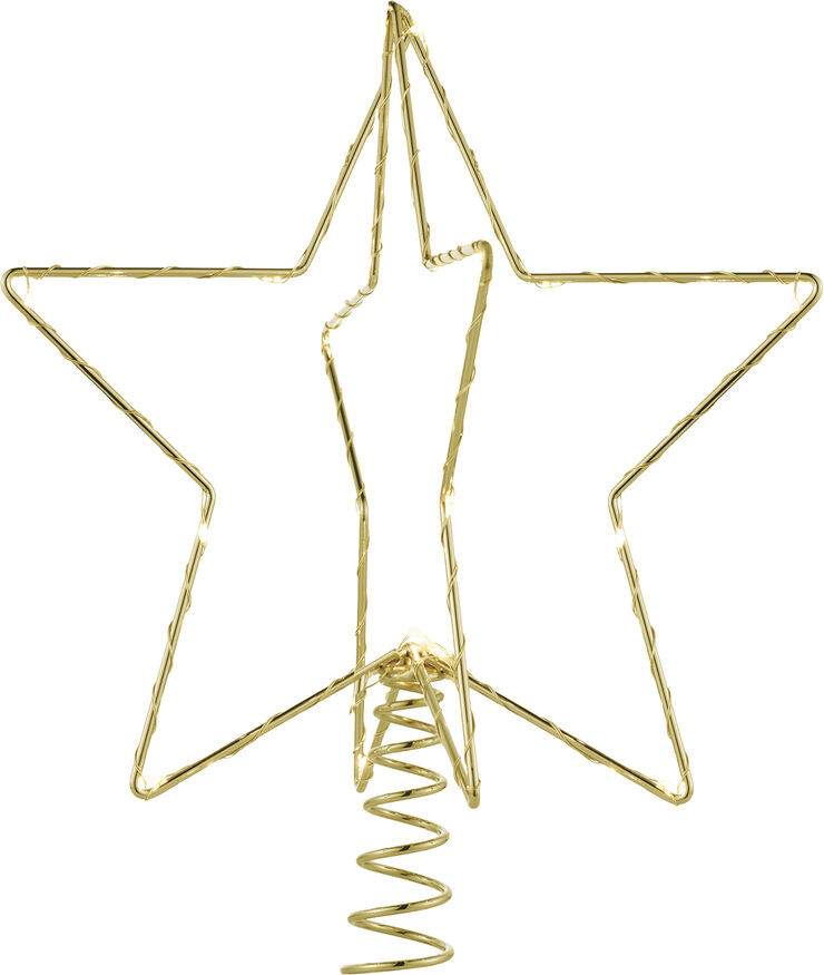 Sirius Christina Juletræstop, H25cm, Guld Guld