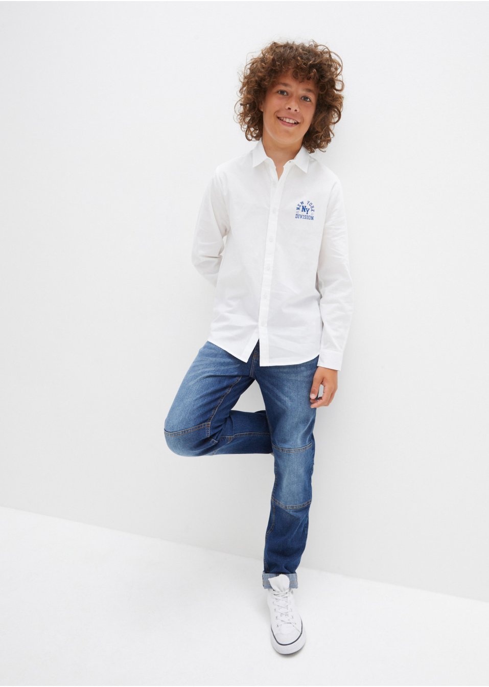 Chemise Oxford garçon avec imprimé