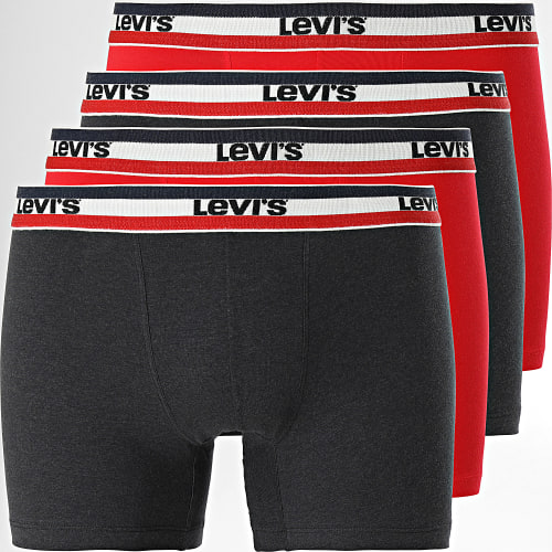 Lot De 4 Boxers 701224293 Rouge Gris Anthracite