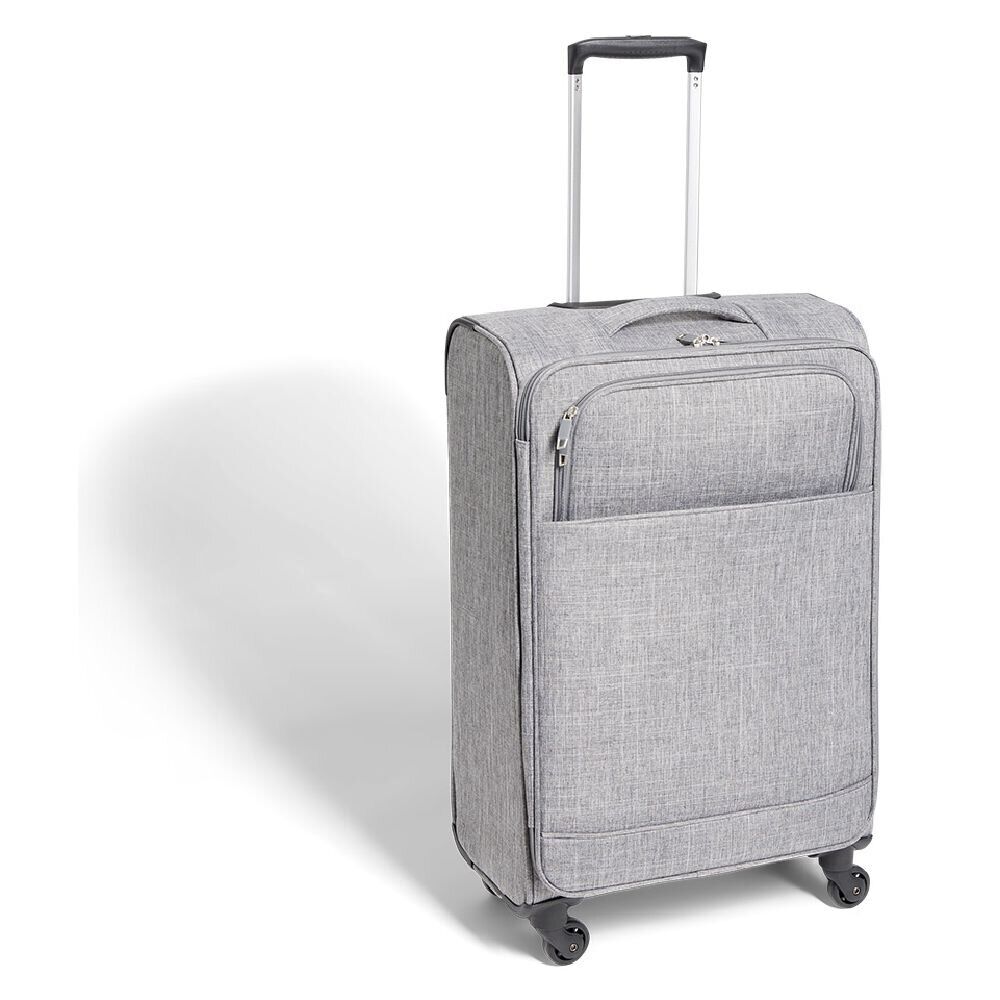 Valise souple 50L polyester gris 42x24,5xH68cm