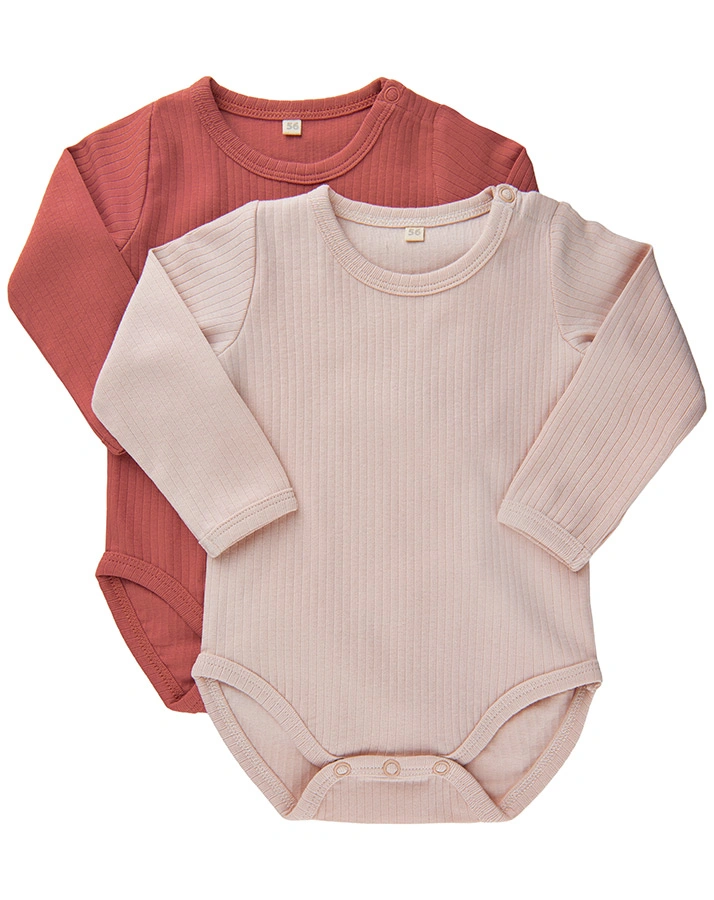 Langarm-Body BASIC 2er Pack in canyon rose