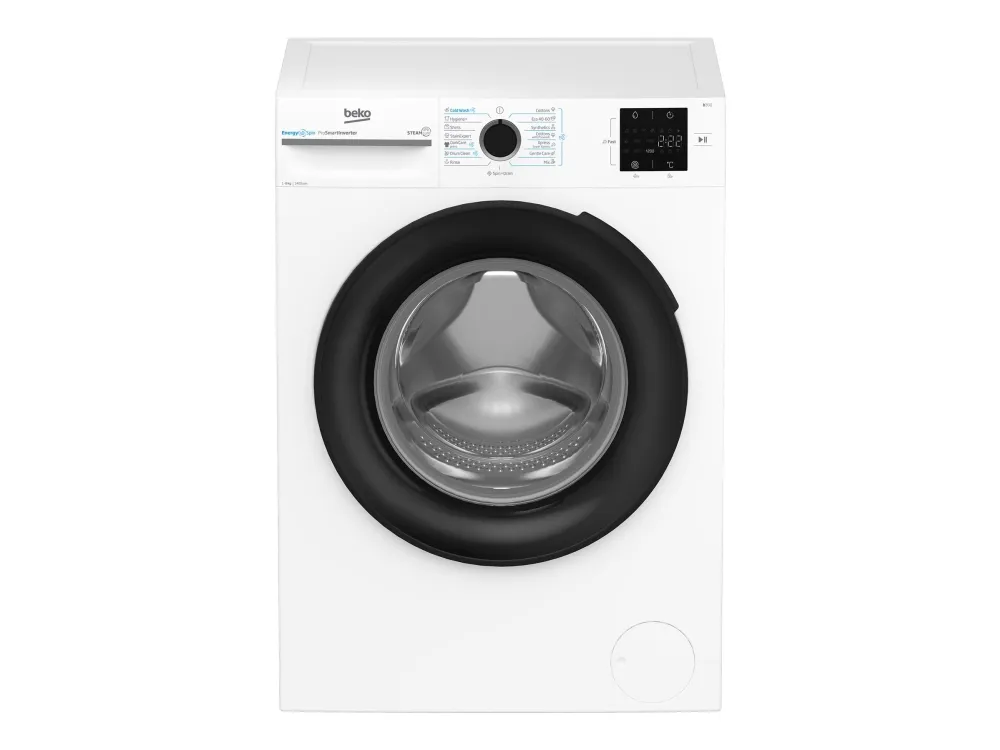 Beko b300 BM3WFSU38413WB - Vaskemaskine - bredde: 60 cm - dybde: 54.6 cm - højde: 84.5 cm - frontbetjening - 8 kg - 1400 rpm - hvid