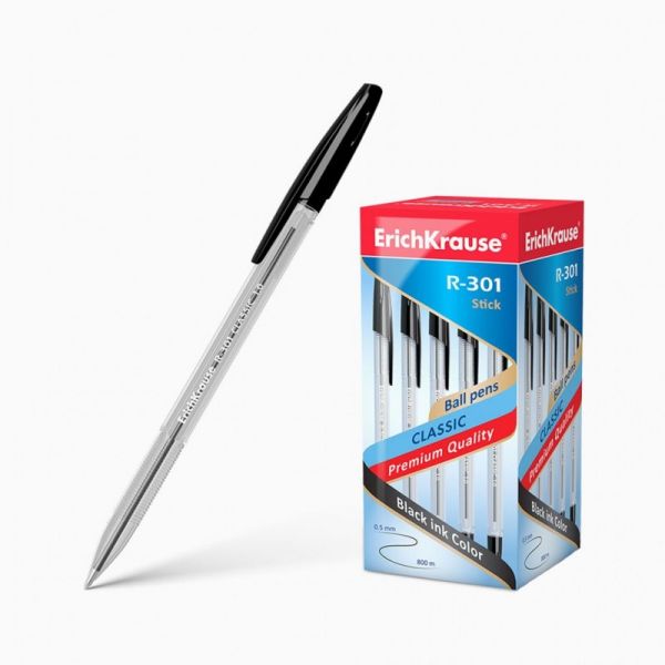 Erichkrause Esferográfica R-301 Stick Classic Preto 1 Un.