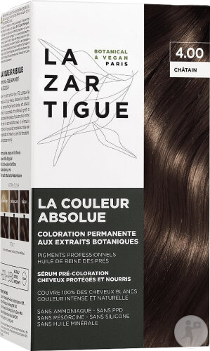 Lazartigue Couleur Absolue Coloration Permanente Aux Extraits Botaniques 4.00 Châtain 1 Kit