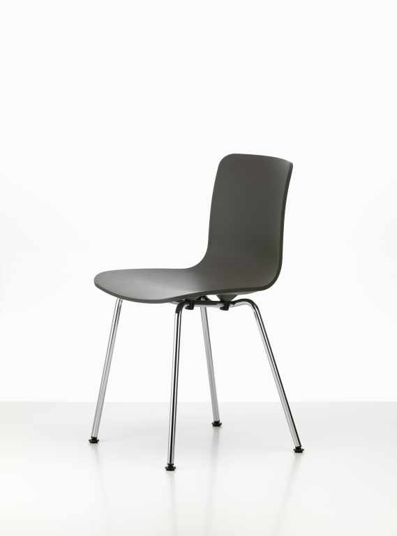 Vitra HAL RE stoel verchroomd onderstel deep black