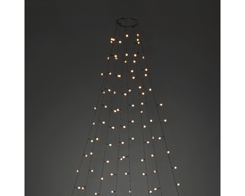 LED boomwikkel Konstsmide ring Ø 15 cm, bollen binnen en buiten, 400 amber