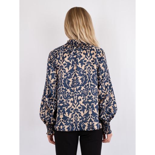 Neo Noir Stone Flower Blur Bluse, Bright Camel, 34