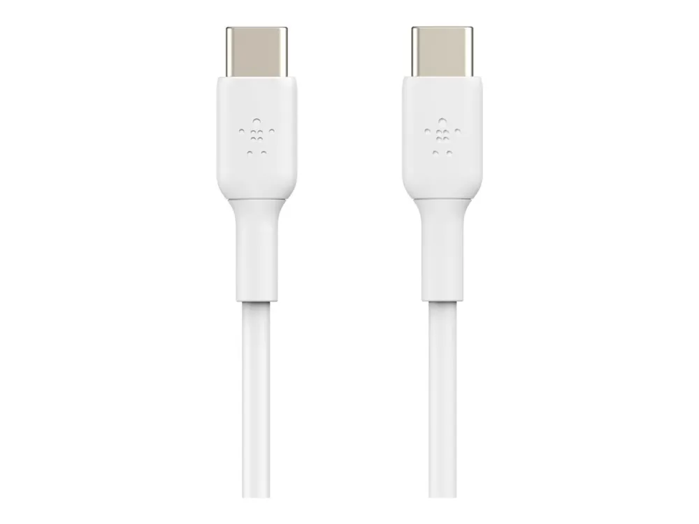 Belkin BoostCharge - USB-kabel - 24 pin USB-C (han) til 24 pin USB-C (han) - 2 m - hvid