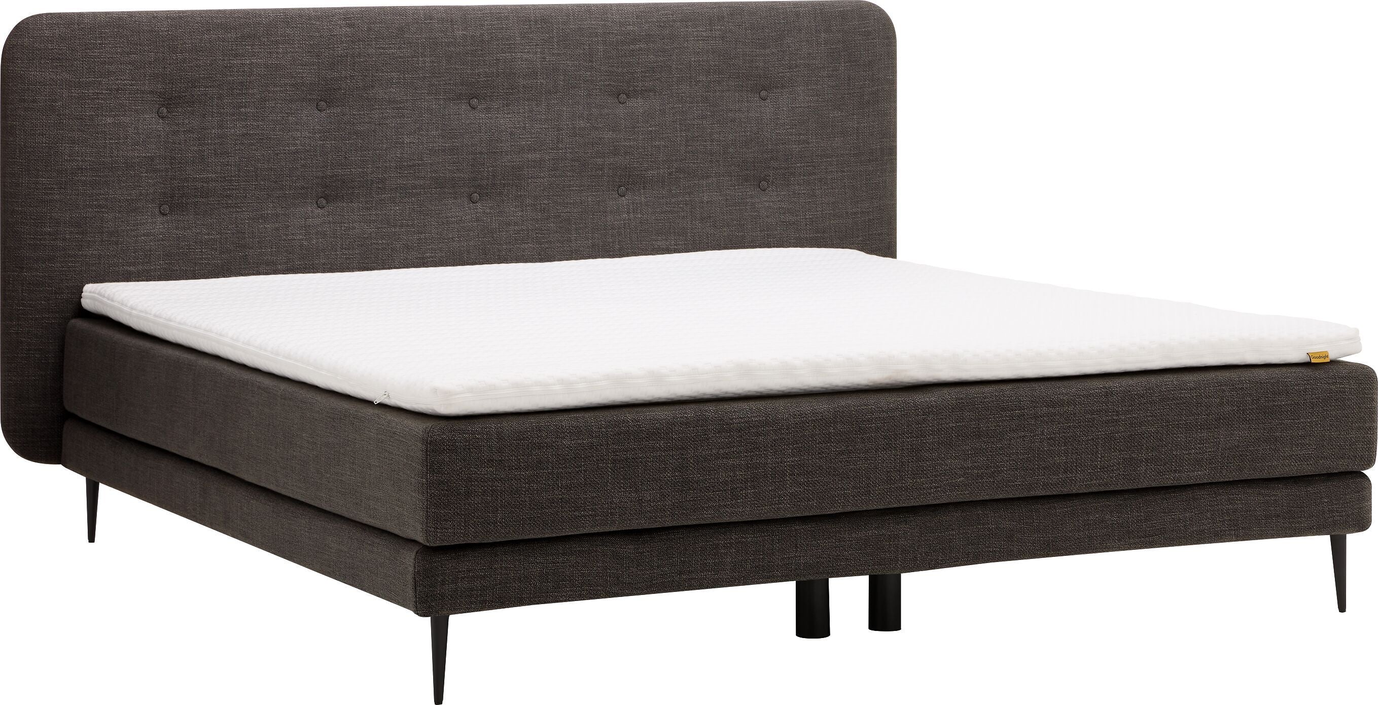 bico GOODNIGHT Boxspringbett - Rauch / B: 160.0 cm x T: 200.0 cm