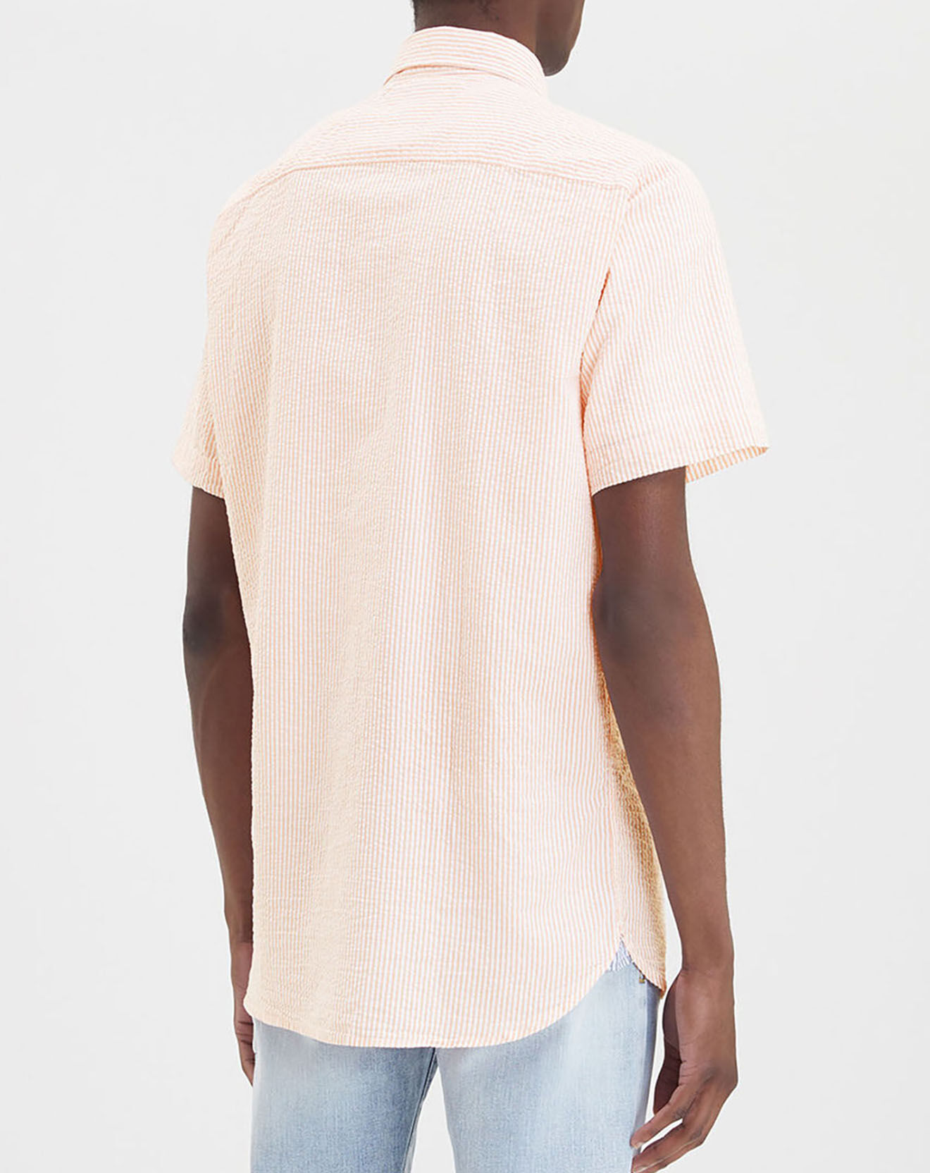 Tommy Hilfiger Chemise regular fit seersucker orange clair
