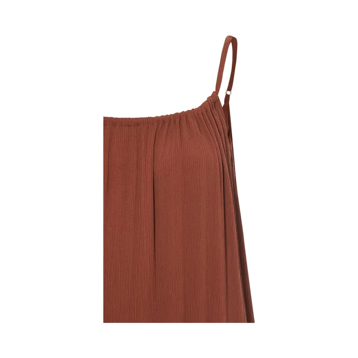 Alma Deia Robe Longue Dos Nu en Viscose | Marron