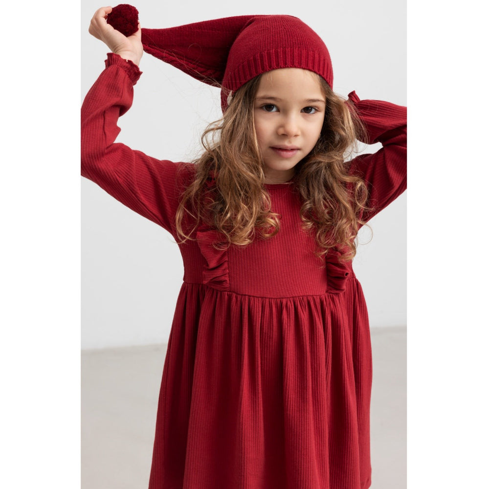 Køb MarMar Cotton Rayon Knit Cable Hibiscus Red Alfen Nissehue