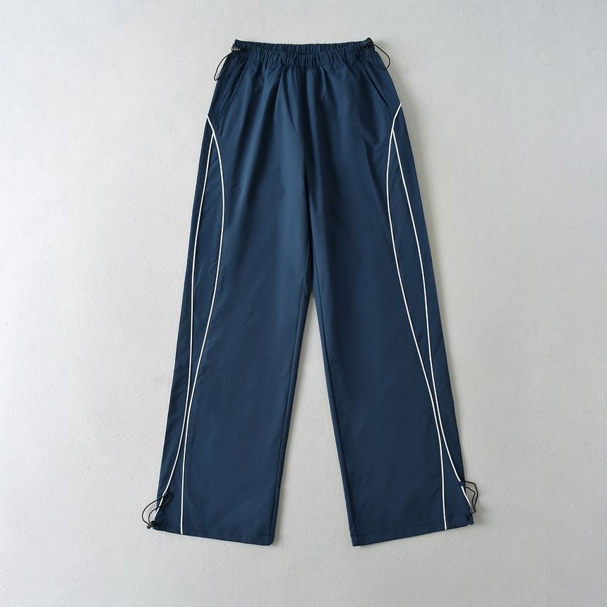 Asiris - Wijde joggingbroek met hoge taille en trekkoord