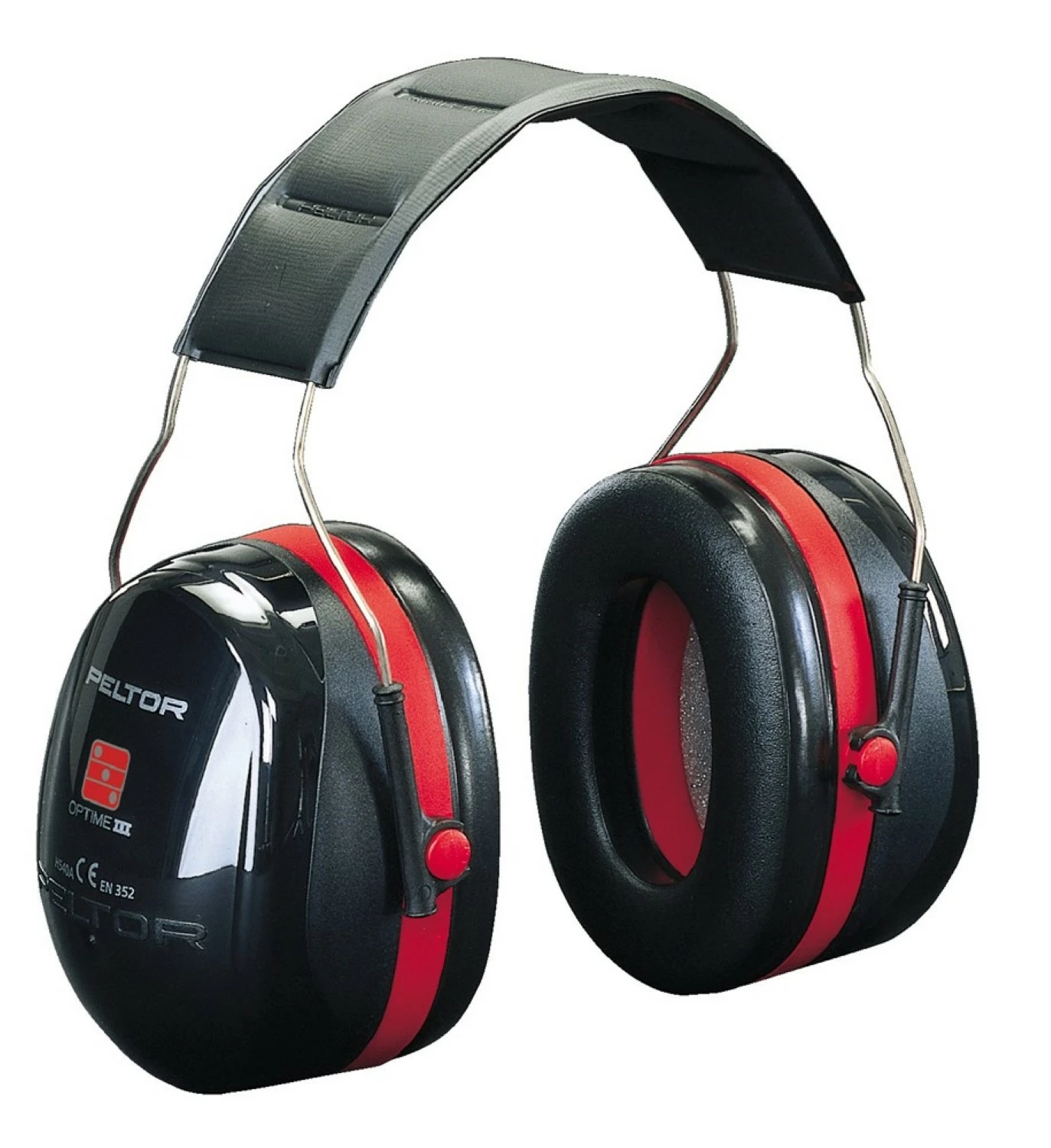 3M Peltor H540 Optime lll Gehoorkap met hoofdbeugel - Zwart/Rood