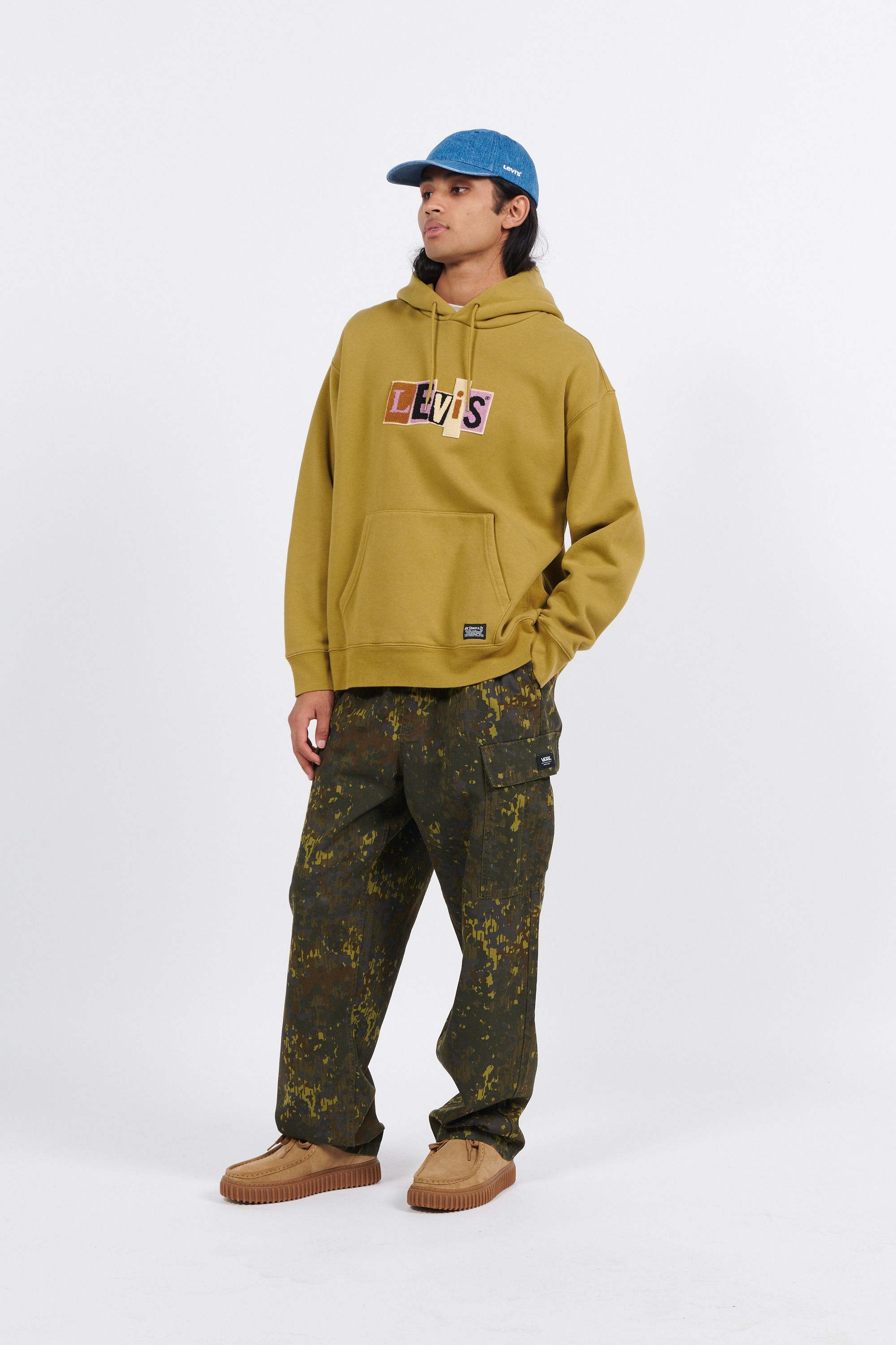 VANS Pantalon cargo RANGE CARGO BAGGY TAPER GRAPE LEAF/LODE Multicolore