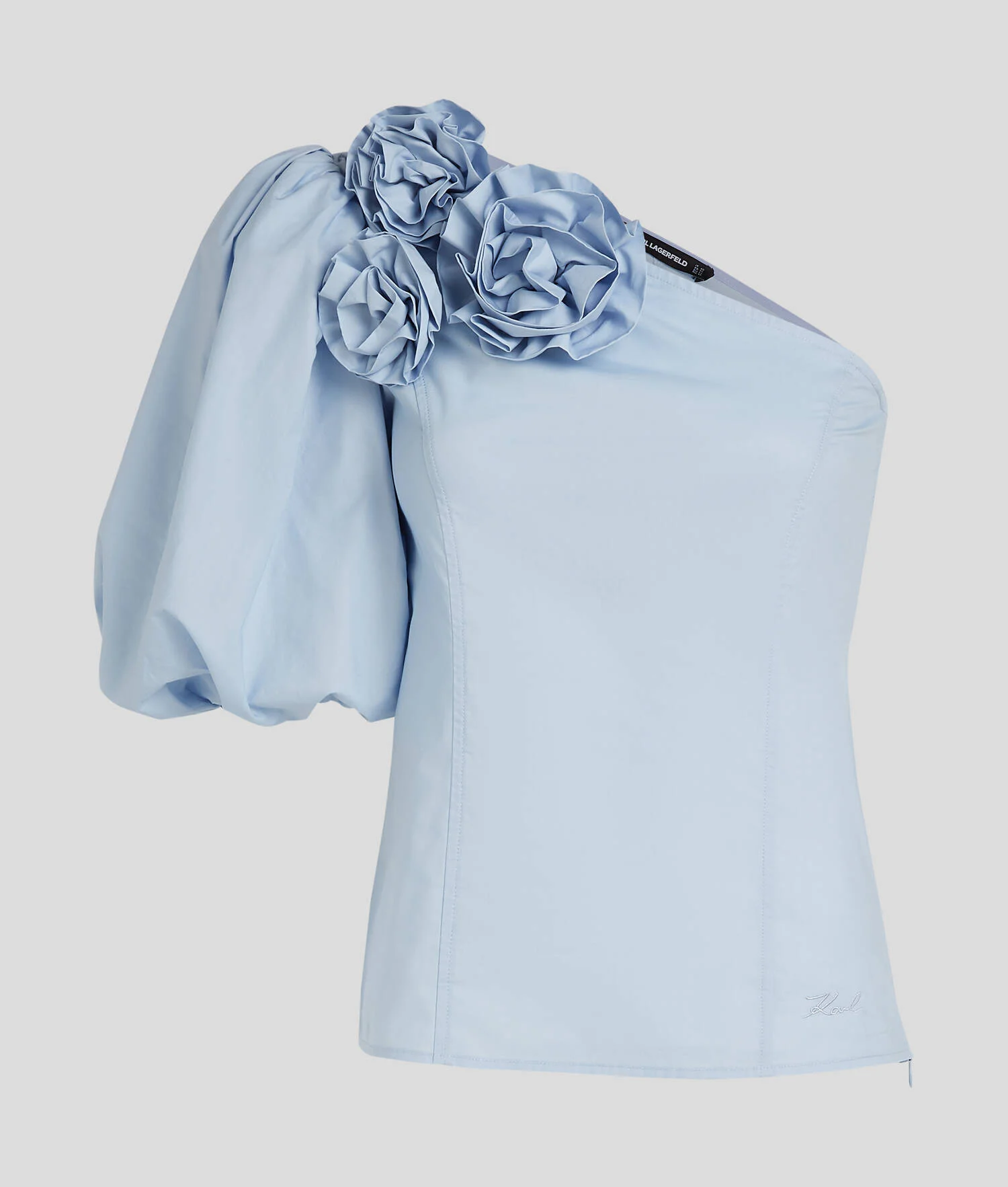 CHEMISIER À ÉPAULE DÉNUDÉE À FLEURS - Bleu Kentucky