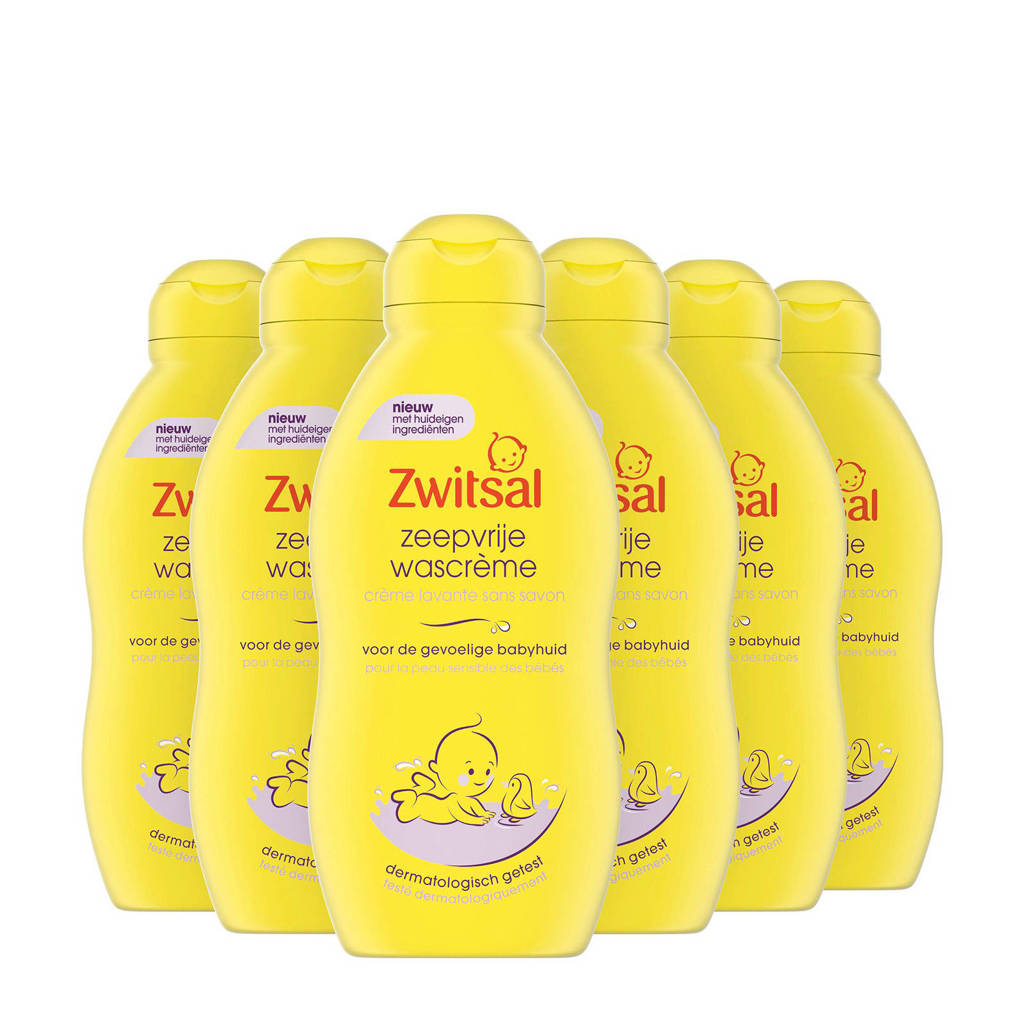Goed productzeepvrije wascrème Baby - 6 x 200 ml