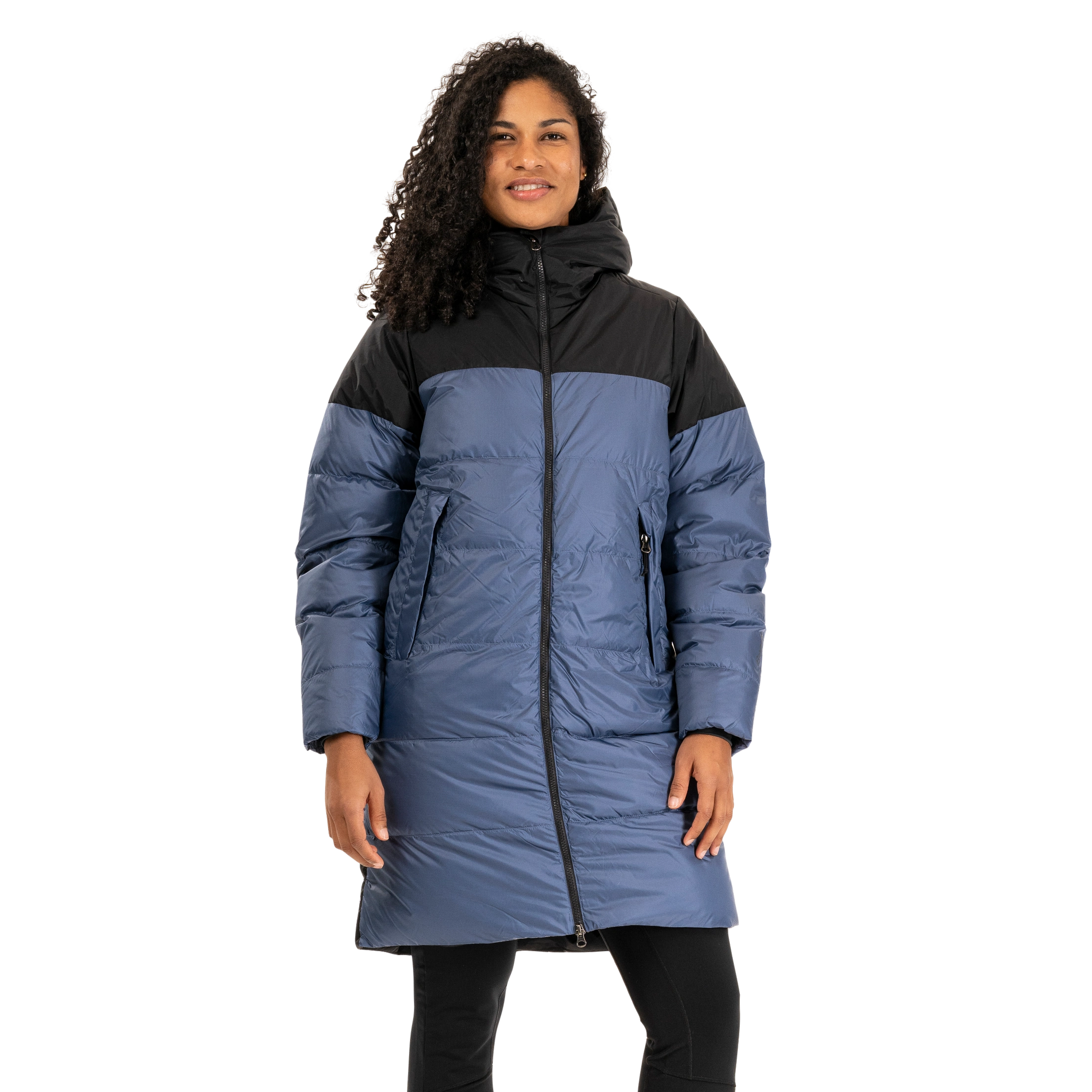 Oslo Down Parka Unisex Granite Blue / Black