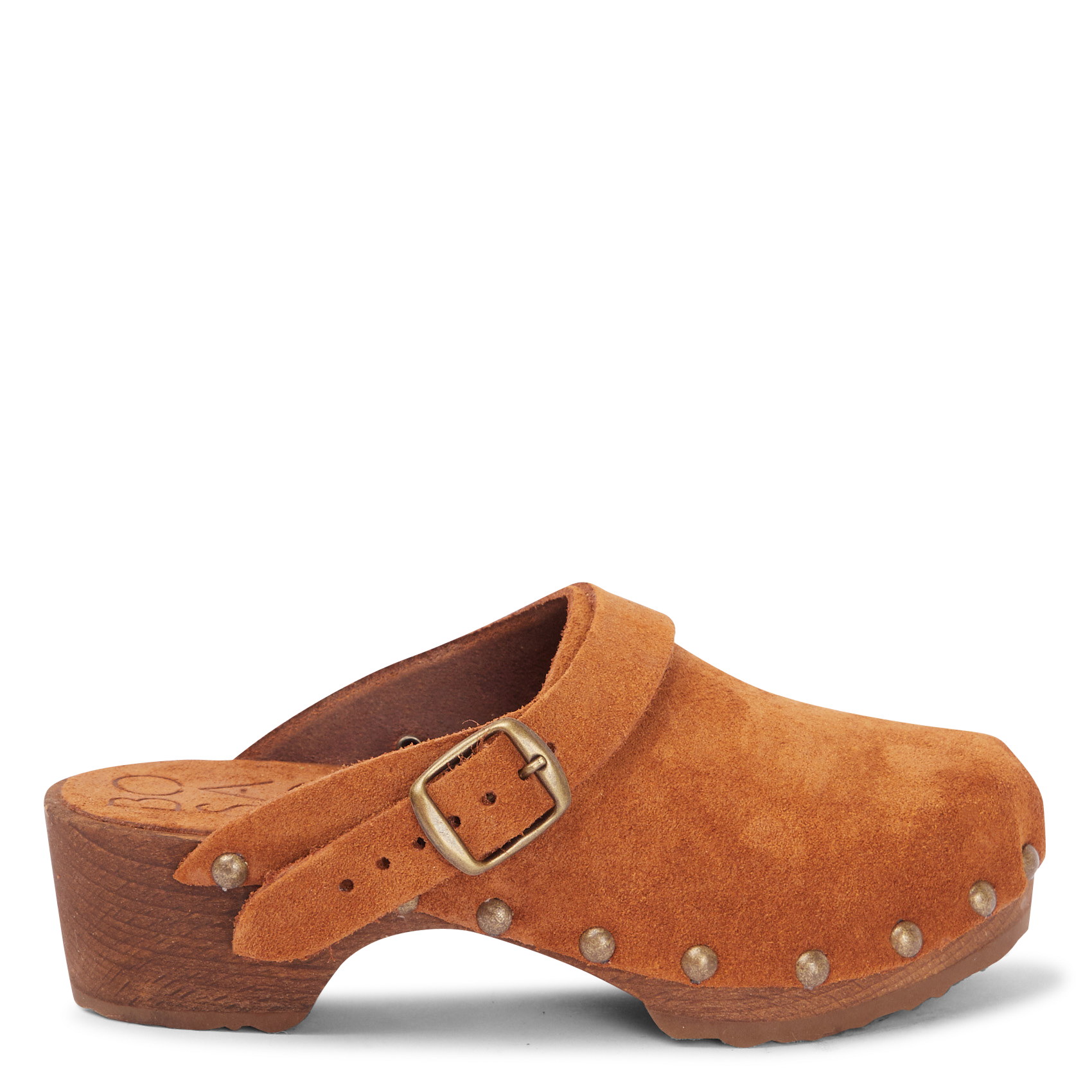 EDEN - Sabots en cuir velours | Marron