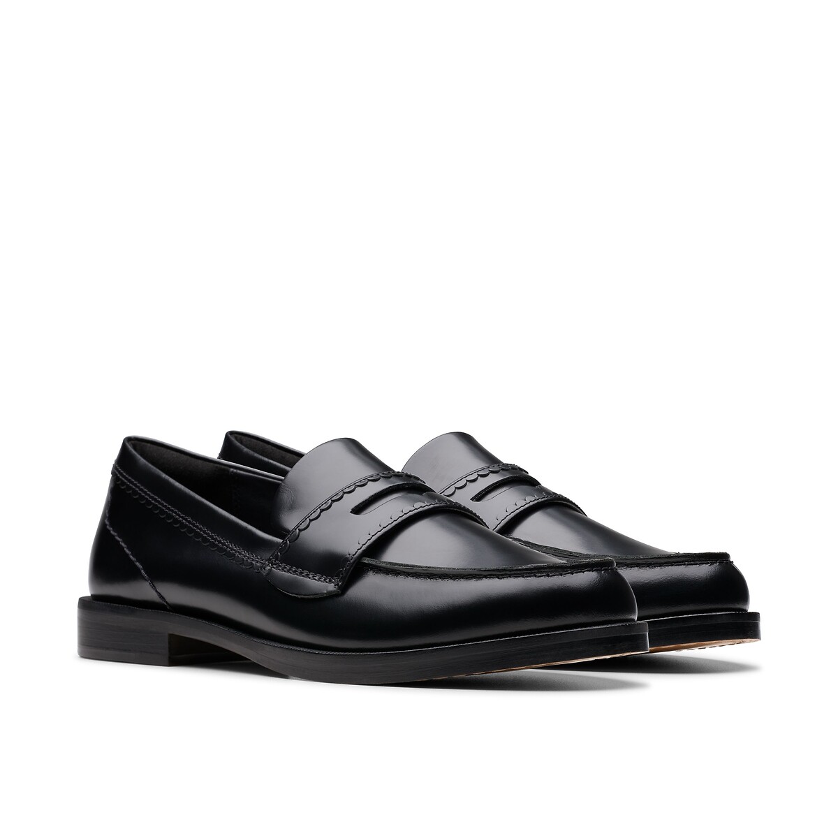CLARKS<br>Mocassins em couro Straven Edge