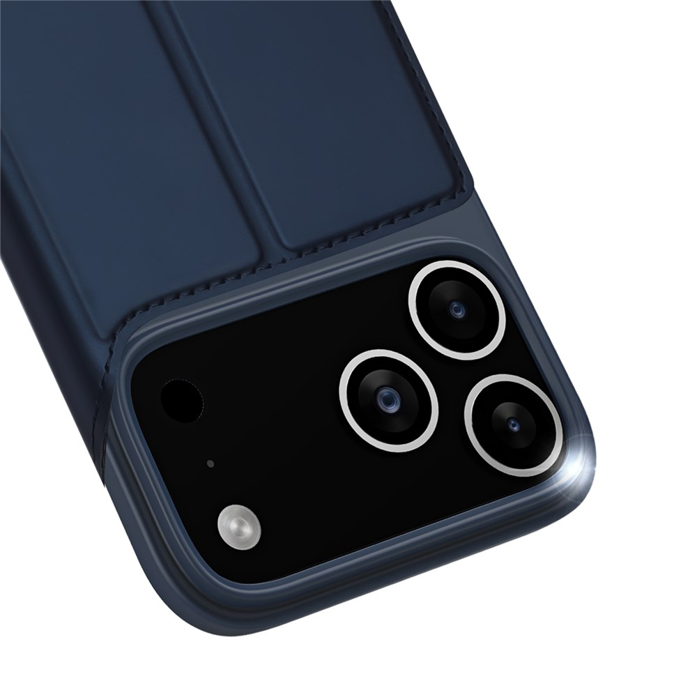 iPhone 17 Pro Flip Wallet Cover Leder Tasche - Blau
