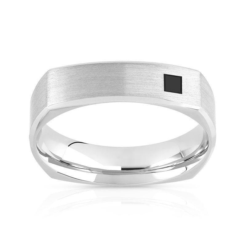 Alliance palladium 950 et diamant noir