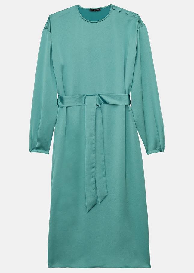 Robe Rubybleue en satin fluide
