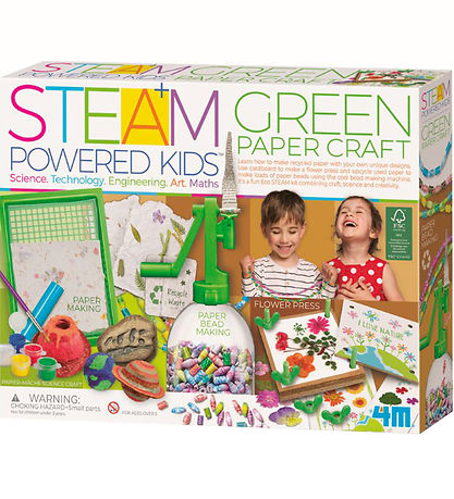 4M Genbrugspapir S?t - STEAM PoweRød Kids - Green Paper Craft