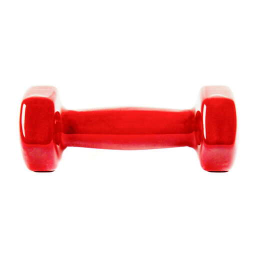 halteres de 1 kg com pega macia em vinil para exercícios, ginástica e musculação.
