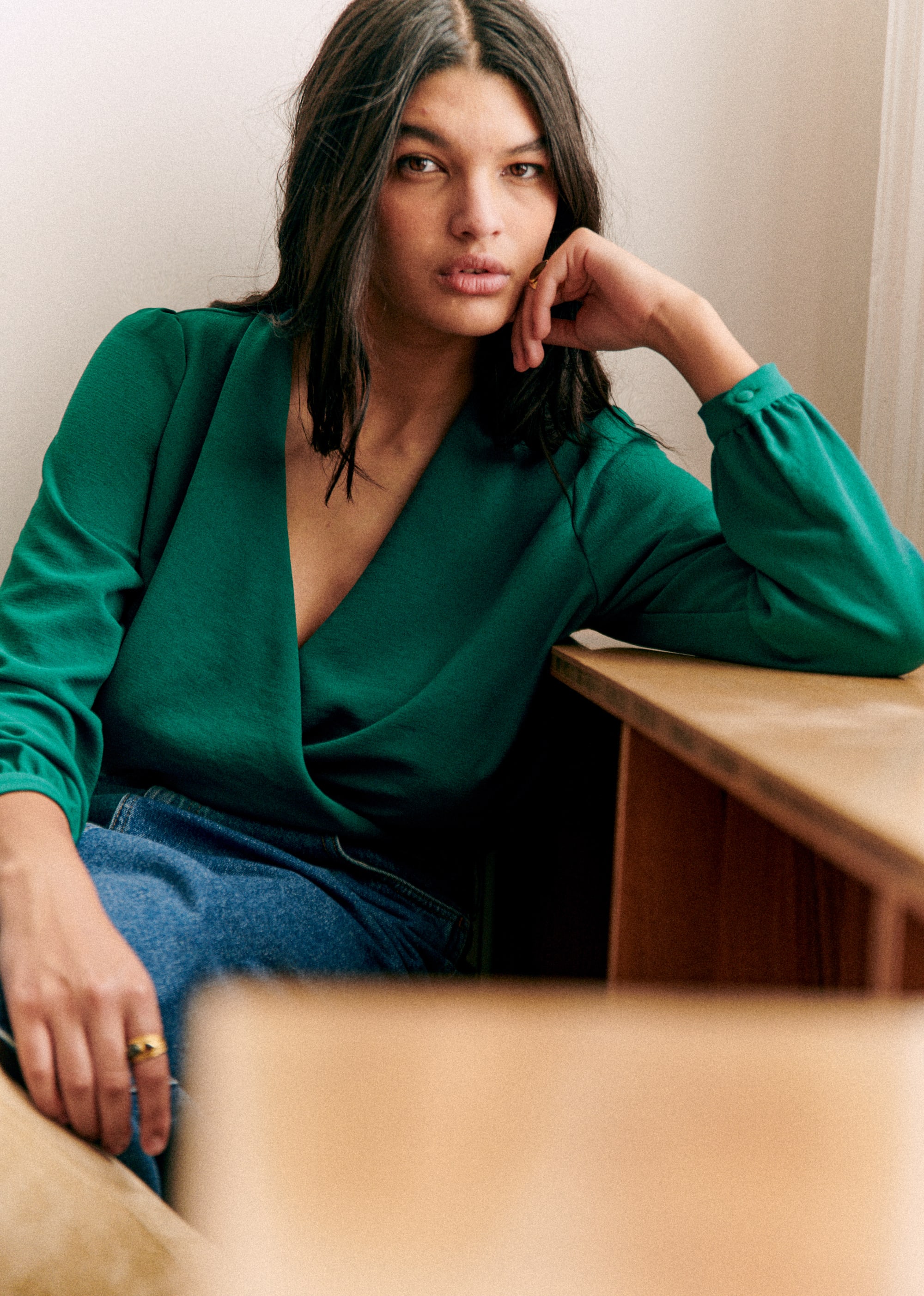 Blouse Abélia - Vert Bouteille - E-SHOP/CHEMISES & BLOUSES 5905286