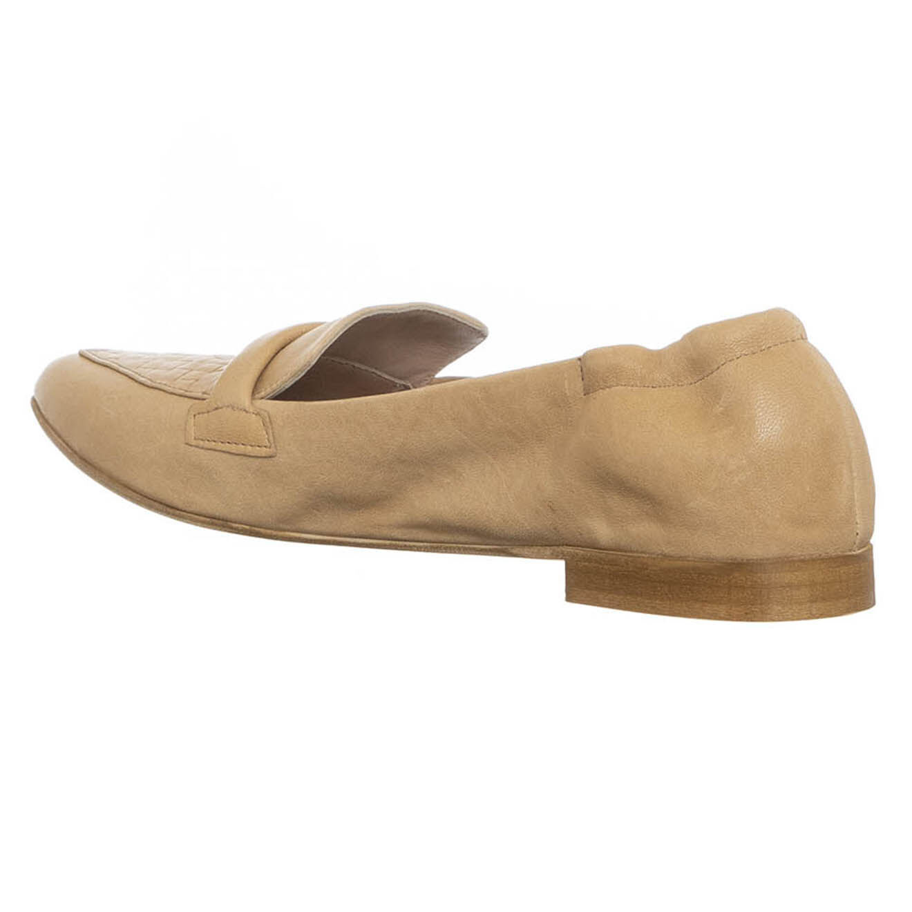Loretta Pettinari Ballerines en Cuir Jade beiges