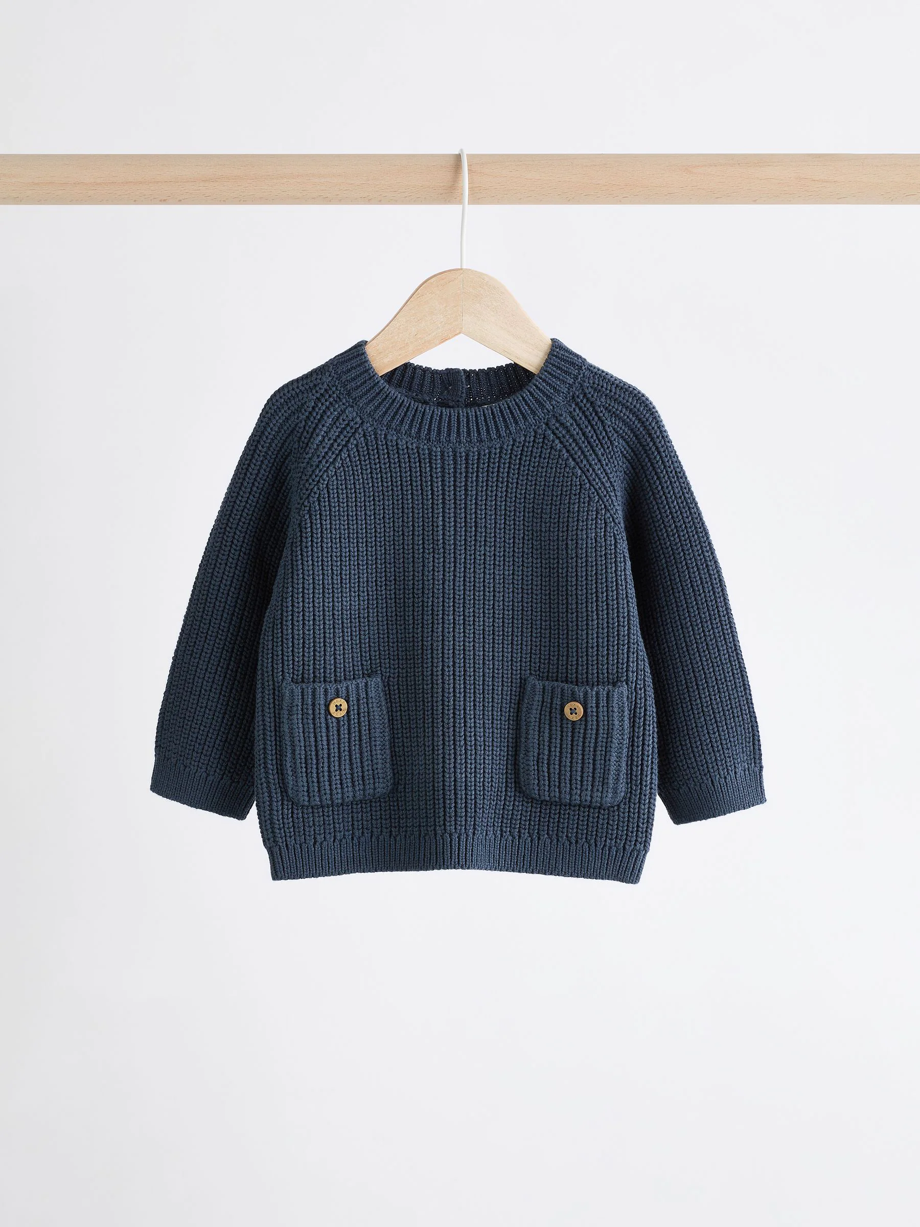 Blauw - Babyset met gebreide trui en legging (0mnd-2jr)